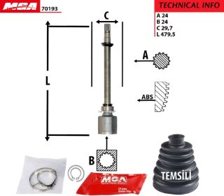 AKS KAFASI IC SAG MILLI ( FIAT : LINEA 1.3JTD 05-- ) resmi