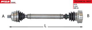 AKS KOMPLE SAG-(VW: PASSAT/AUDI: A4 1,8 1,8T) resmi