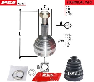 AKS KAFASI DIS - ( RENAULT : MEGANE II 1.4 16V 1.6 16V DACIA: LOGAN BENZİNLİ ) resmi