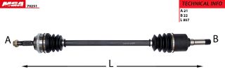 AKS SAG ABSLI 48D ( PEUGEOT : 106 CITROEN : SAXO 1.4 1.5D 1.6 99-- ) resmi