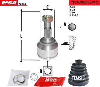 AKS KAFASI DIS - ( CITROEN : C4 PEUGEOT : 307 1.4 16V 1.6 16V IE MA SANZ. 04-- ) 25×22×58.7 resmi