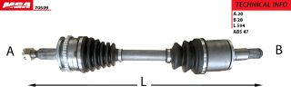 AKS KOMPLE SOL (ABSLI)-(MITSUBISHI: L200 06>19  "2.5-2.4 DID 4WD 5MT-4AT" / L200 2.2 DID 6AT/MT 19> / FIAT: FULLBACK 16> ) "UZUN" resmi