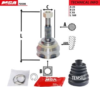 AKS KAFA DIS-(NISSAN: SUNNY 90>96 ) (25×23×55) resmi