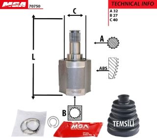 AKS KAFA IC-(HONDA: ACCORD 90>98 )   (32×27×40) resmi
