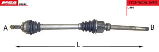 AKS SAG PEUGEOT: 301 CITROEN C-ELYZEE 1.6 HDI  (21×24×881,5mm) resmi