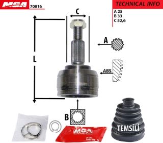 AKS KAFASI DIS SAG-SOL ABSSIZ (RENAULT : FLUENCE 1.5 DCI) 5-6 VİTES resmi