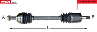 AKS KOMPLE SOL - ( HONDA: JAZZ - CITY 02>08 )  (26×25×614mm) resmi