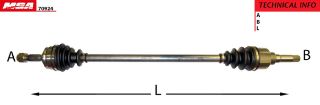 AKS SAG (CITROEN : C ELYSEE 1.2 1.6/PEUGEOT : 301 1.2 1.6)  (21×22×882mm) resmi