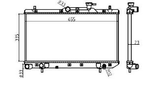 SU RADYATORU-(MANUEL-MEKANIK)-(HYUNDAI: ACCENT "1.6" 03>06 ) 335×655×23 resmi
