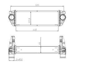 TURBO RADYATORU INTERCOOLER FORD CONNECT 1,8 TDCİ 400×127.8×64 resmi