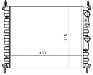 SU RADYATORU MEKANİK ( FIAT : BRAVO / BRAVA / MAREA 1.4 1 6 AC 97-00 ) 480×415×23 resmi