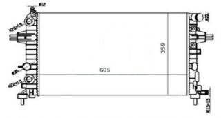 SU RADYATORU OTOMATIK ( OPEL : ASTRA H 1.4 1.6 ) 605×359×23 resmi