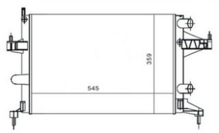 SU RADYATORU MEKANİK ( OPEL : CORSA 1.2 1.4 01-- ) 545×359×23 resmi