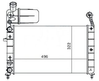 SU RADYATORU MEKANİK ( FIAT : TEMPRA / TIPO 1.4 16 KARBB. NAC BIDONLU 90-93 ) 498×322×32 resmi