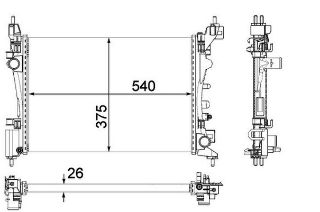 SU RADYATORU MEKANİK - (OPEL: CORSA D 1.2 1.4 - ADAM 1.2 1.4) Z14EXP Z12XER resmi