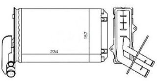 KALORIFER RADYATORU MEKANİK ( RENAULT : R19 / CLIO / MEGANE ) 234×158×42 resmi