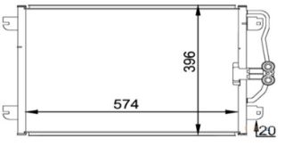 KLIMA RADYATORU-(RENAULT: MEGANE I "1.4-1.6-2.0 8V-16V"  98-03  ) resmi