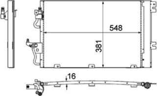 KLIMA RADYATORU-(OPEL: ASTRA H "1.4 1.8" / ZAFIRA A-B 04- ) resmi