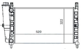 SU RADYATORU MEKANİK ( FIAT : UNO 70 1.4IE ) 520×322×34 resmi