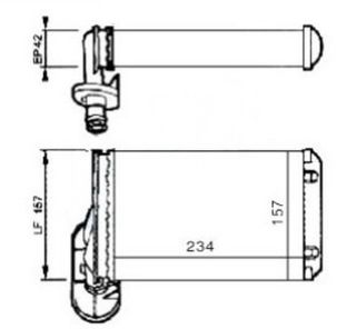 KALORIFER RADYATORU (VW CADDY 96-03  GOLF 86-01  PASSAT 88-93  POLO 95-00  POLO CLS 96-02  SEAT IBIZA 93-02) resmi
