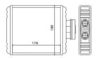 KALORIFER RADYATORU MEKANIK (VW POLO 02-15  SEAT IBIZA 02-12  SKODA FABIA 00-10) 176×178×34 resmi