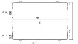 KLIMA RADYATORU KONDENSER  (PEUGEOT: 508/ CITROEN C5 III  )  573×361×16 resmi