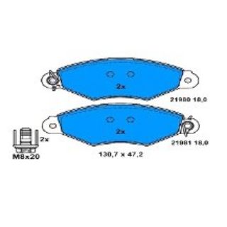 ÖN BALATA KNG 1.9D 97-03 -KNG 1.5DCİ 01-10 -XSARA 1.4İ-1.5D 97-05 130.8X47.4X18 7701206811-4251.66-4106000QAG-4251.69 resmi