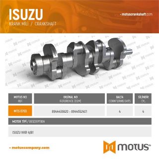 KRANK MİLİ (4 BALTA) İSUZU NKR 4JB1 J9 PRIMIER resmi