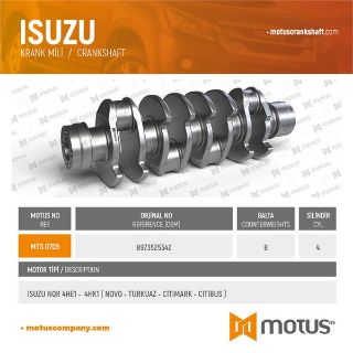 KRANK MİLİ (8 BALTA) İSUZU NQR70 NPR70 4HE1 resmi