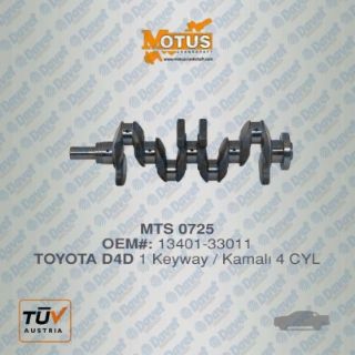 KRANK MİLİ COROLLA 1,4 D4D 1NDTV 02-07 TEK KAMALI resmi