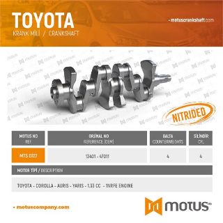 KRANK MİLİ TOYOTA - COROLLA - AURIS - YARİS - 1.33 BENZİN MOTOR - 1NRFE resmi