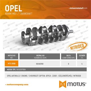 KRANK MİLİ OPEL ANTARA 2.0 DIZEL CHEVROLET CAPTIVA resmi