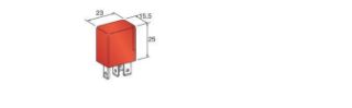 MICRO ROLE 12V 30 AMPER 4 FISLI KIRMIZI resmi