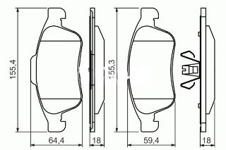 410607115R ÖN BALATA MGN III-SCENIC III 09 FLUENCE-DUSTER 10 LODGY 12 1.6 16V-2.0 16V-1.5 DCI 440603905R-410607115R-WVA24914 resmi