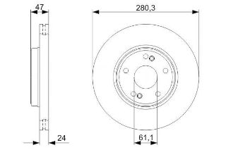ÖN FREN AYNASI ADET LGN II B74 1.6 1.8 16V-1.9 DCI 03/01 2.0 16V 8.02 280X24X5DLXHAVALI resmi