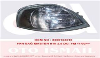 FAR SİNYAL SAĞ MASTER II-MOVANO 2.5 DCI YM 10/03 ELEKTRİKLİ H7 H1 resmi