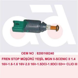 FREN MÜŞÜRÜ MEGANE-CLİO I-II SYMBOL II-KANGOO 1.5DCI-CLİO II 1.2-1.4-1.6 16V-1.9D MASTER-MOVANO III 2.3 DCI 2 FİŞLİ-YEŞİL resmi