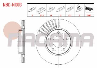 FREN DİSKI ÖN HAVALI 5 BJN 280X24X68X44 NİSSAN JUKE 1.5 DCI - 1.6 DIG-T 2010- resmi