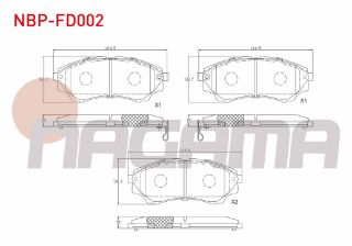 FREN BALATA ÖN İKAZLI FORD RANGER 2.5 TDCI 4X4 2002-2006 / RANGER 2.2 TDCI 2002-2006 / RANGER 3.0 TDCI 2002-2006 / RANGER 3.2 TDCI 2002-2006 / MAZDA B SERISI (UN) 2.5 D 1998-2006 resmi