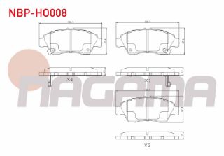 FREN BALATA ÖN İKAZLI HONDA CİVİC VI 1.6İ 1995-2001 / CİVİC VI 1.5İ 1995-2001 / CİVİC VI 1.6 I-VTEC 1995-2001 resmi