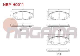 FREN BALATA ÖN İKAZLI TEL DELIKLI HONDA CİVİC X (FC) 1.6İ 2016- / CR-V II 2.0İ 2002-2006 resmi