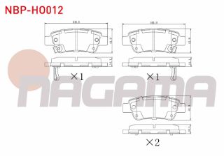 FREN BALATA ARKA İKAZLI HONDA CR-V III 2.0 I-VTEC 2006-2012 / CR-V III 2.2İ CTDI 2006-2012/ CR-V IV 1.6İ DTEC 2012-/ CR-V IV 2.0 2012-/ CR-V IV 2.2İ İKAZLI 2012- resmi