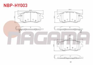 FREN BALATA ÖN İKAZLI HYUNDAİ ACCENT ERA 1.5 CRDI 2006-2012 / ACCENT ERA 1.4İ 16V 2006-2012 / ACCENT ERA 1.6 CVVT 2006-2012/ I20 (PB, PBT) 1.4 CRDI 2008-2015/ KİA RİO II 1.5 CRDI 2006-2011 resmi