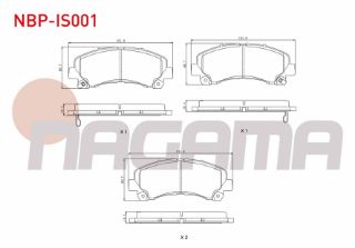 FREN BALATA ÖN İKAZLI İSUZU D-MAX (8DH) 2.5 D - 2.5 DITD - 3.0 D 2009- resmi