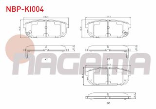 FREN BALATA İKAZLI ÖN HYUNDAİ H100 2.5 D 1993-2004/ KİA PREGİO (TB) 2.7 D 1997-2002/ KİA CARNİVAL II 2.5 V6 2001-2006 resmi