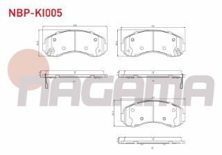 FREN BALATA ARKA İKAZLI KİA SORENTO I (JC) 2.4İ 2002-2009 / KİA SORENTO I (JC) 2.5 CRDI 2002-2009 resmi
