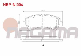 FREN BALATA ÖN NİSSAN QASHQAI (J10) 1.5 DCI 2007-2014/X-TRAİL (T31) 2.0 DCI 2007-2013/X-TRAİL (T31) 2.0İ 2007-2013/QASHQAI (J10) 2.0 DCI 2007-2014/RENAULT KOLEOS (HY) 2.0 DCI 2008-2014 resmi
