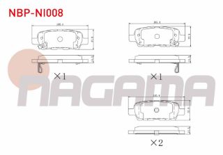FREN BALATA ARKA NİSSAN QASHQAI 1.5 DCI 2007-2014/ QASHQAI 1.6İ 2007-2014/ QASHQAI 2.0 DCI 2007-2014/ X-TRAİL 2.0 DCI 2007-2013/ X-TRAİL 2.0İ 2007-2013/RENAULT KOLEOS 2.0 DCI 2008-2014 resmi