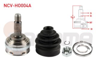AKS KAFASI SOL SAĞ ÖN DIS 26X30X55 ABSLI 50 DIS UZUNLUK 136MM HONDA CİVİC V 1.5İ 1995-2001/ CİVİC V 1.3 A - 1.6 I-VTEC 1992-1995 resmi