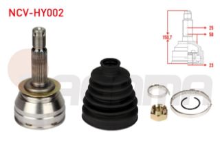 AKS KAFASI SOL ÖN DIS 25X23X50 UZUNLUK 159MM HYUNDAİ ACCENT ERA 1.5 CRDI 2006-2012/ HYUNDAİ GETZ (TB) 1.5 CRDI 2002-2008 resmi